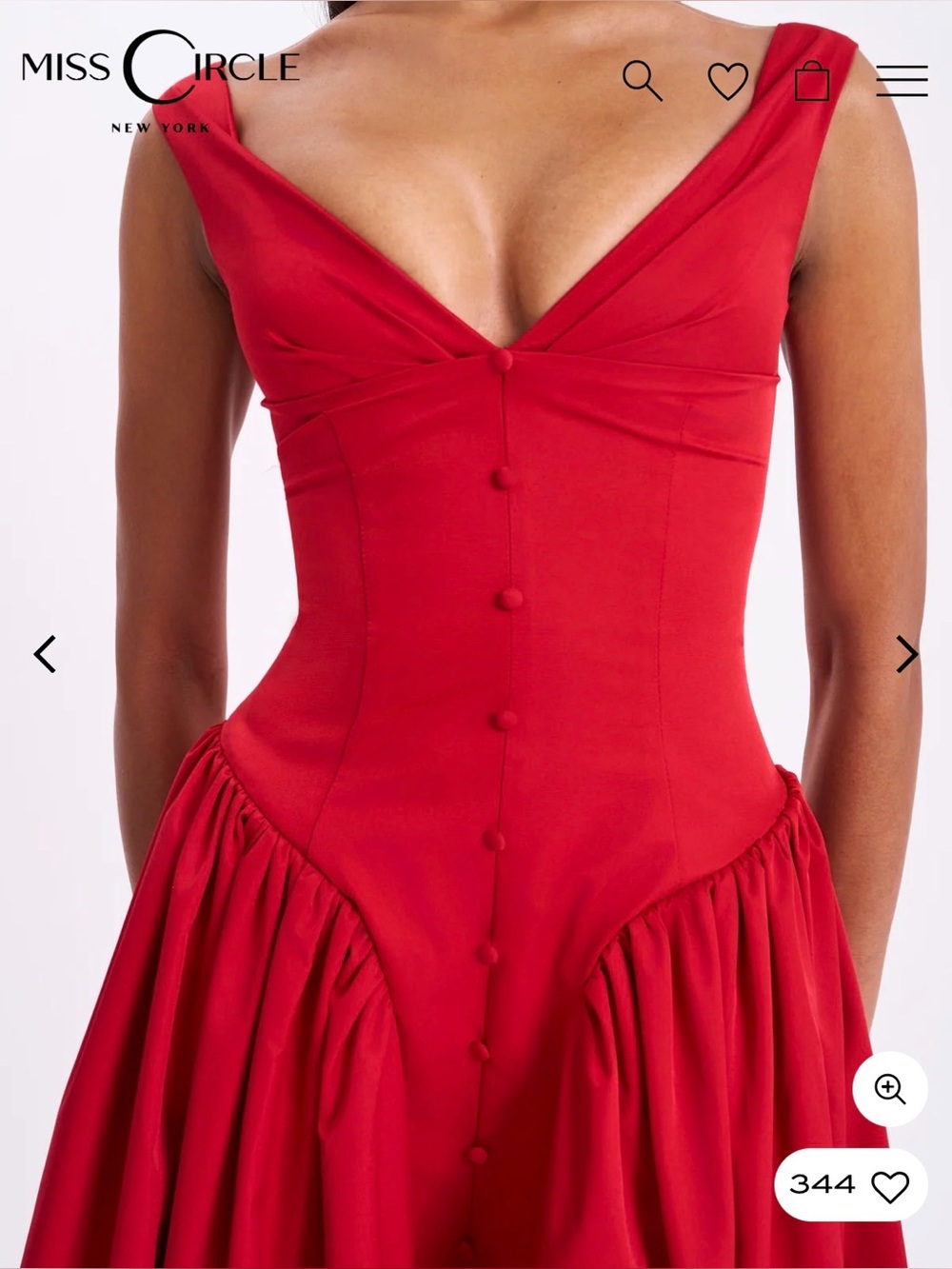 Miss Circle New York | Nahla Red Drop Waist